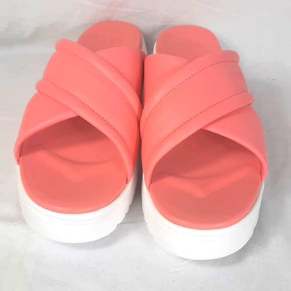 UGG Zayne Crossband Womens Leather Sandals Size 10 Starfish Pink NEW with Box - Picture 3 of 10